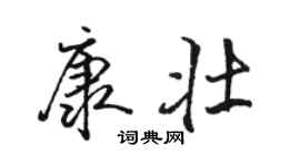 骆恒光康壮行书个性签名怎么写
