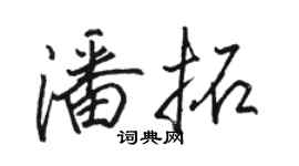 骆恒光潘拓行书个性签名怎么写