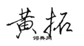 骆恒光黄拓行书个性签名怎么写