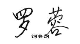 骆恒光罗蓉行书个性签名怎么写