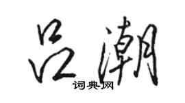 骆恒光吕潮行书个性签名怎么写