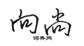 骆恒光向尚行书个性签名怎么写