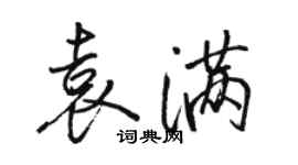 骆恒光袁满行书个性签名怎么写