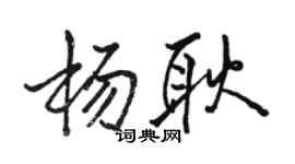 骆恒光杨耿行书个性签名怎么写