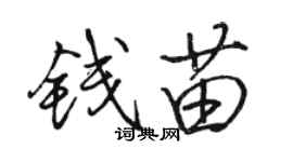 骆恒光钱苗行书个性签名怎么写