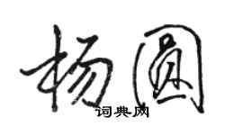 骆恒光杨圆行书个性签名怎么写