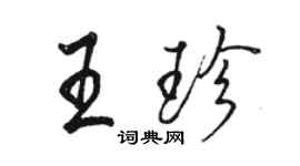 骆恒光王珍行书个性签名怎么写