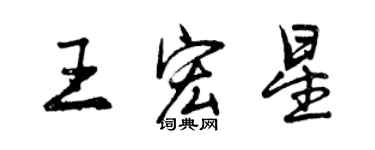 曾庆福王宏星行书个性签名怎么写