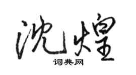 骆恒光沈煌行书个性签名怎么写