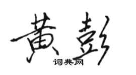 骆恒光黄彭行书个性签名怎么写