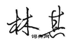 骆恒光林其行书个性签名怎么写