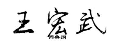 曾庆福王宏武行书个性签名怎么写
