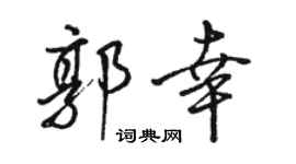 骆恒光郭幸行书个性签名怎么写