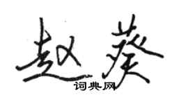 骆恒光赵葵行书个性签名怎么写
