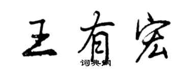 曾庆福王有宏行书个性签名怎么写