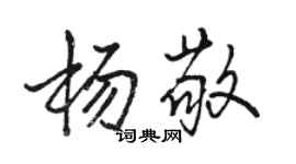 骆恒光杨敬行书个性签名怎么写