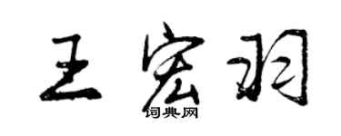 曾庆福王宏羽行书个性签名怎么写