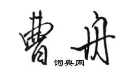 骆恒光曹舟行书个性签名怎么写