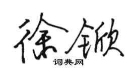 骆恒光徐锨行书个性签名怎么写