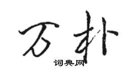 骆恒光万朴行书个性签名怎么写