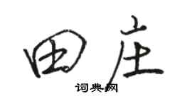 骆恒光田庄行书个性签名怎么写