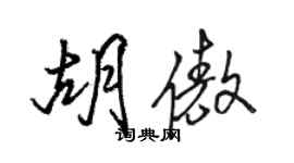 骆恒光胡傲行书个性签名怎么写