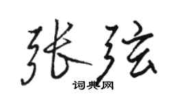 骆恒光张弦行书个性签名怎么写