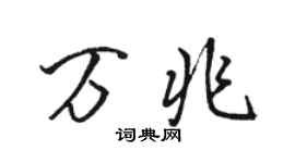 骆恒光万兆行书个性签名怎么写