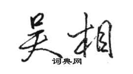 骆恒光吴相行书个性签名怎么写