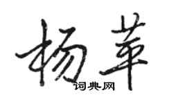 骆恒光杨苹行书个性签名怎么写