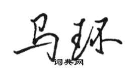 骆恒光马环行书个性签名怎么写