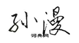 骆恒光孙漫行书个性签名怎么写