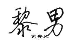 骆恒光黎男行书个性签名怎么写