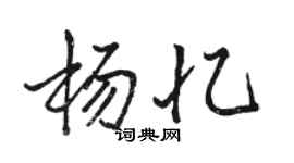 骆恒光杨忆行书个性签名怎么写