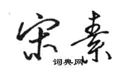 骆恒光宋素行书个性签名怎么写