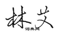 骆恒光林艾行书个性签名怎么写