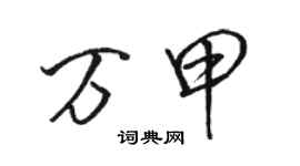 骆恒光万甲行书个性签名怎么写