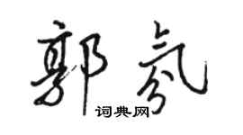 骆恒光郭氛行书个性签名怎么写