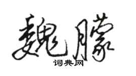 骆恒光魏朦行书个性签名怎么写