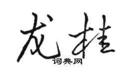 骆恒光龙桂行书个性签名怎么写