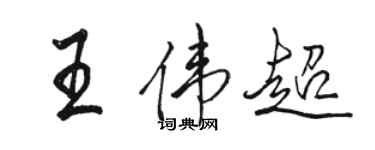 骆恒光王伟超行书个性签名怎么写