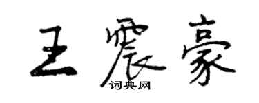 曾庆福王震豪行书个性签名怎么写