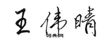 骆恒光王伟晴行书个性签名怎么写