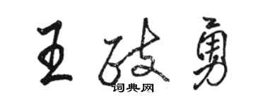 骆恒光王政勇行书个性签名怎么写