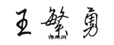 骆恒光王繁勇行书个性签名怎么写