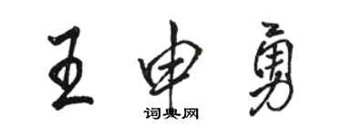 骆恒光王申勇行书个性签名怎么写
