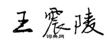 曾庆福王震陵行书个性签名怎么写