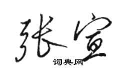 骆恒光张宣行书个性签名怎么写