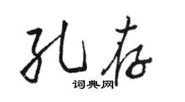 骆恒光孔存行书个性签名怎么写