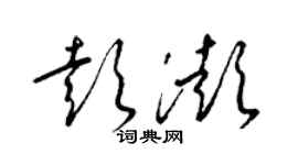 梁锦英彭澎草书个性签名怎么写